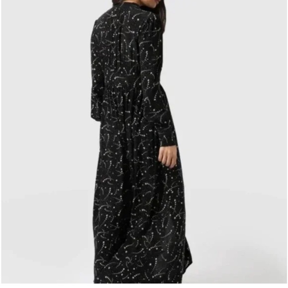 SAINT & SOFIA Black Star Galaxy Shirt Maxi Dress size 6 - Picture 4 of 14